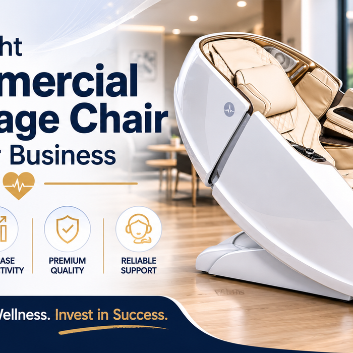 Commercial massage chair helping businesses improve workplace wellness, employee retention, and productivity.