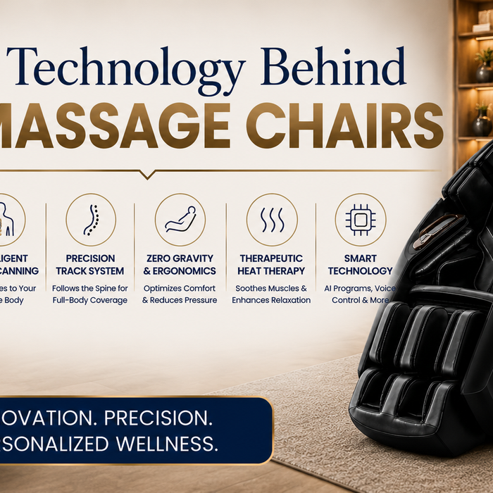 The Technology Behind 4D Massage Chairs with the Daiwa Supreme Hybrid X highlighting intelligent 4D massage technology, precision rollers, and personalized comfort.