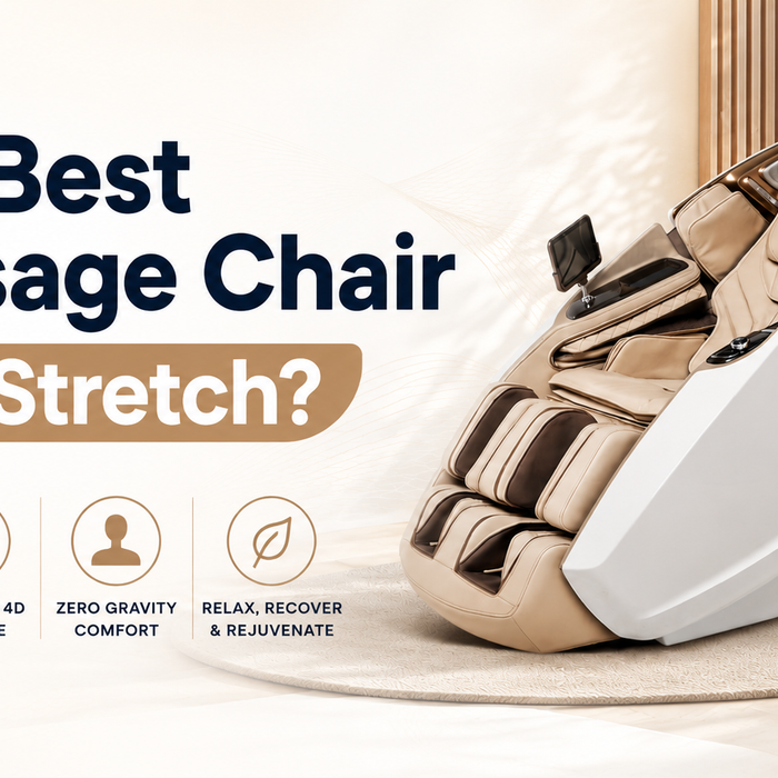 Best massage chair with stretch article thumbnail featuring a premium luxury massage chair.