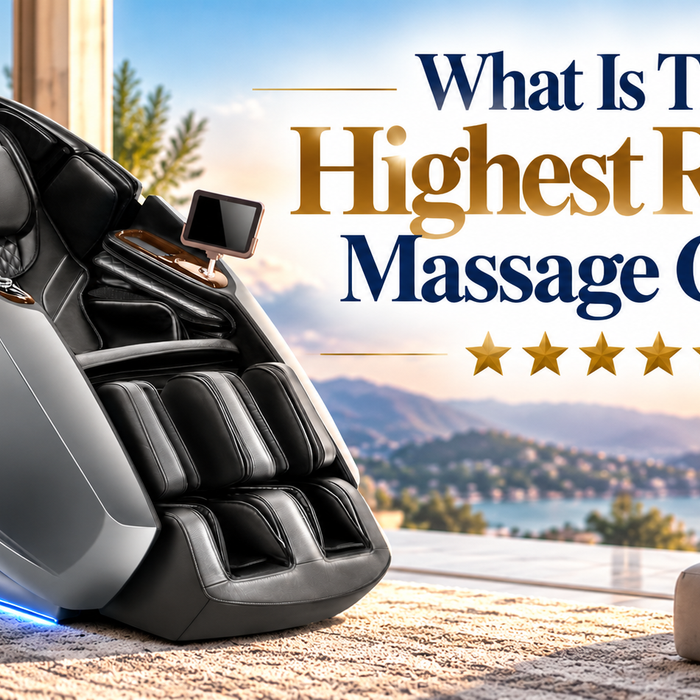 Luxury massage chair featured in a guide to the highest-rated massage chairs.