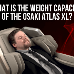 The Osaki Atlas XL is built to accommodate up to 400 lbs, thanks to its durable frame, advanced SL Flex Track system, and powerful 4D rollers—making it an excellent choice for big and tall users.