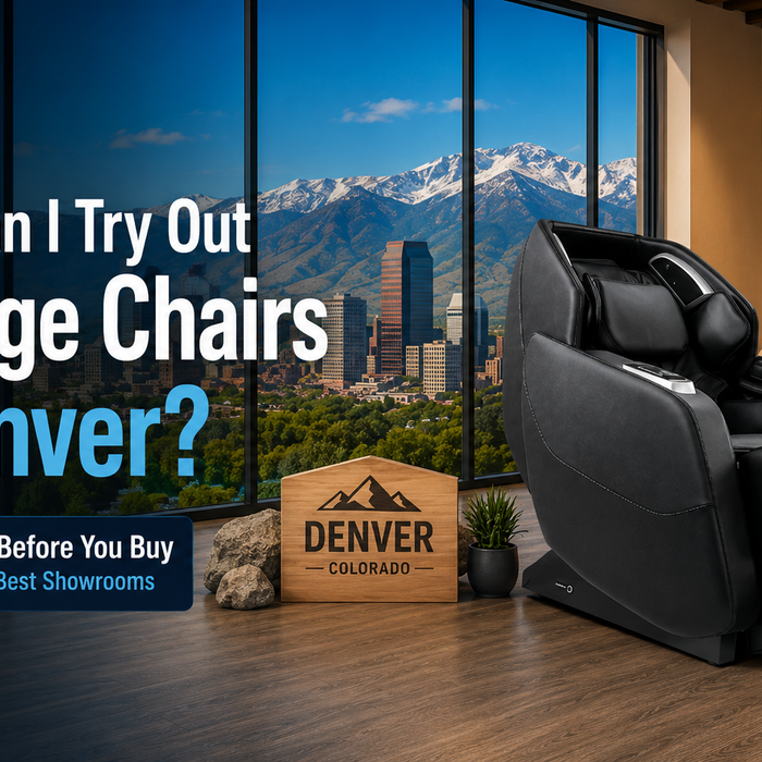 Daiwa massage chairs at a Denver massage chair showroom in Colorado