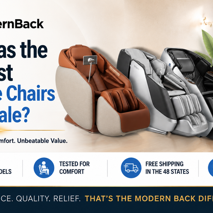 Best massage chairs for sale at The Modern Back featuring premium luxury massage chairs from top brands including Daiwa, Infinity, Ceragem, and Kahuna.