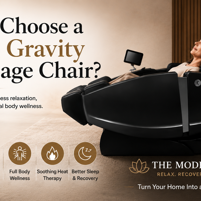Thumbnail image for Why Choose a Zero Gravity Massage Chair article showing a woman enjoying zero gravity comfort and full-body massage benefits.