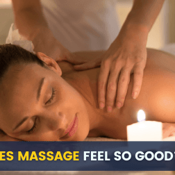 The soothing sensation of a massage comes from the way it relieves muscle tension and increases blood flow, helping to alleviate pain and stress.