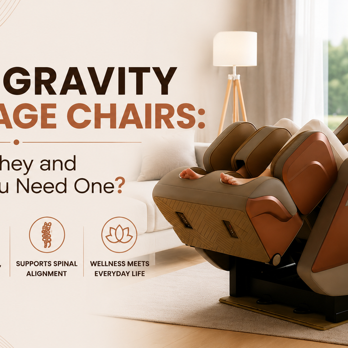 What are zero gravity massage chairs and why do you need one featuring a user relaxing in a zero gravity massage chair