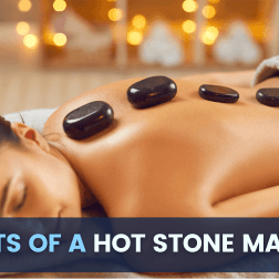 The benefits of a hot stone massage include improved blood circulation, which helps deliver oxygen to sore areas, reducing pain and promoting faster healing.