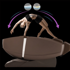 Full body massage chair illustrating zero gravity comfort and head-to-toe massage coverage.