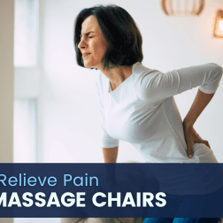 Massage chairs equipped with heat therapy and zero-gravity features can effectively alleviate pain by improving circulation and reducing pressure on the spine.