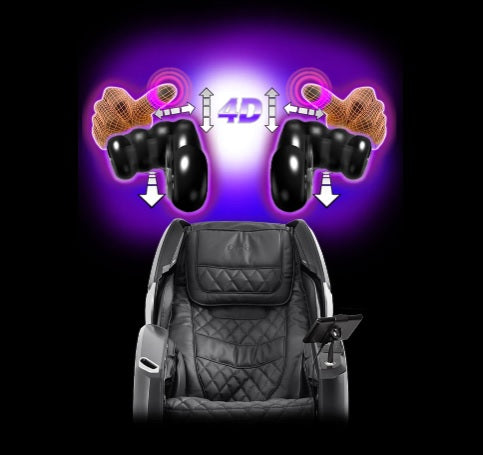 The Modern Back offers a large selection of 4D massage chairs with rollers that are smooth and fluid with a human-like feel. 