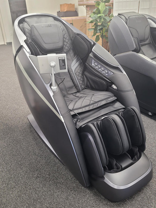 Osaki OS-Pro 4D DuoMax open box floor model massage chair in black, showcasing its ergonomic design, premium upholstery, and advanced 4D massage technology, ideal for discounted luxury relaxation.