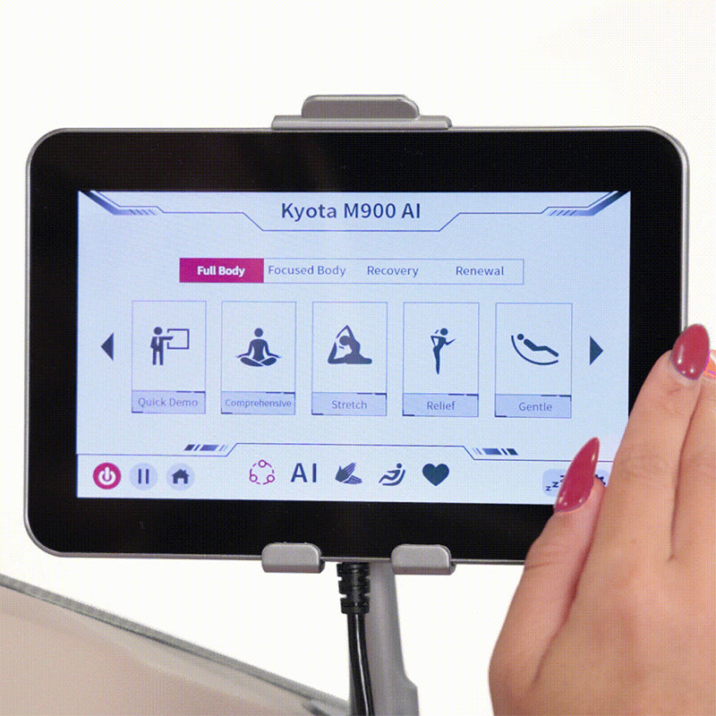 Kyota Hatsumei M900 AI touchscreen displaying 20 auto programs.