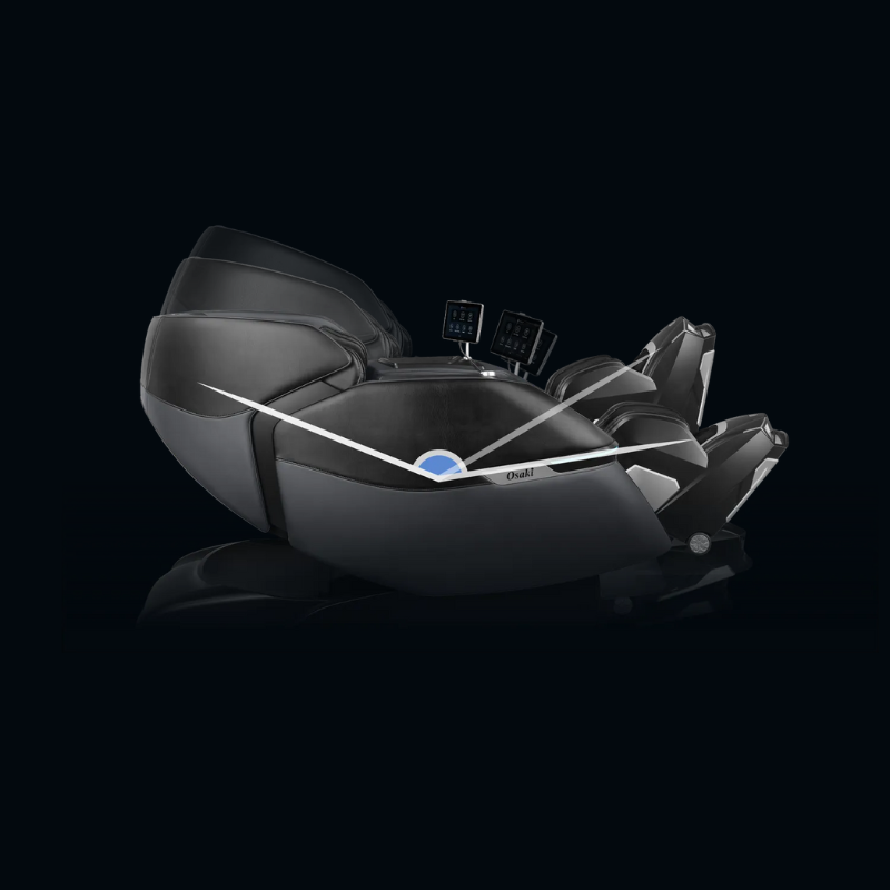 Trion Flex Duo shown in Zero Gravity recline position, evenly distributing body weight to reduce spinal pressure and enhance comfort