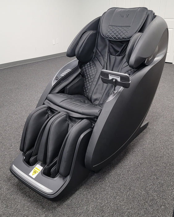 Image of the Osaki Solis 4D Massage Chair in black, showcasing its sleek, modern design with advanced 4D technology, offering a luxurious and customizable massage experience in a stylish setting.