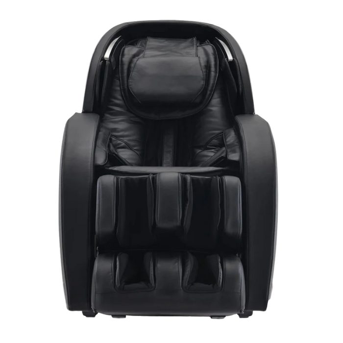 Front view of black Infinity Evolution 3D/4D massage chair.