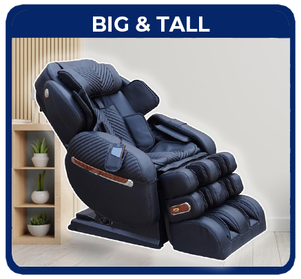 Big & Tall massage chairs are made with larger frames and wider seats to give well-fitted massages for the whole family. 