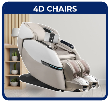The Modern Back offers an extensive range of 4D massage chairs featuring rollers that glide seamlessly, providing a lifelike experience.