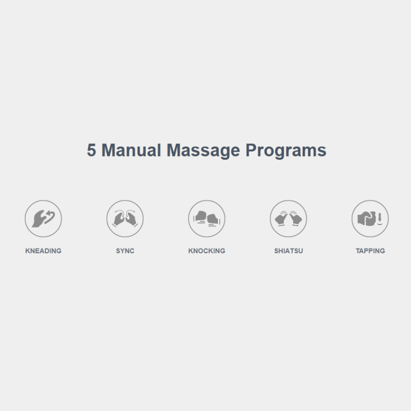 The Osaki Flagship Duo offers five manual programs, giving users the flexibility to customize their massage experience by adjusting settings such as intensity, speed, and focus areas for a more personalized treatment.