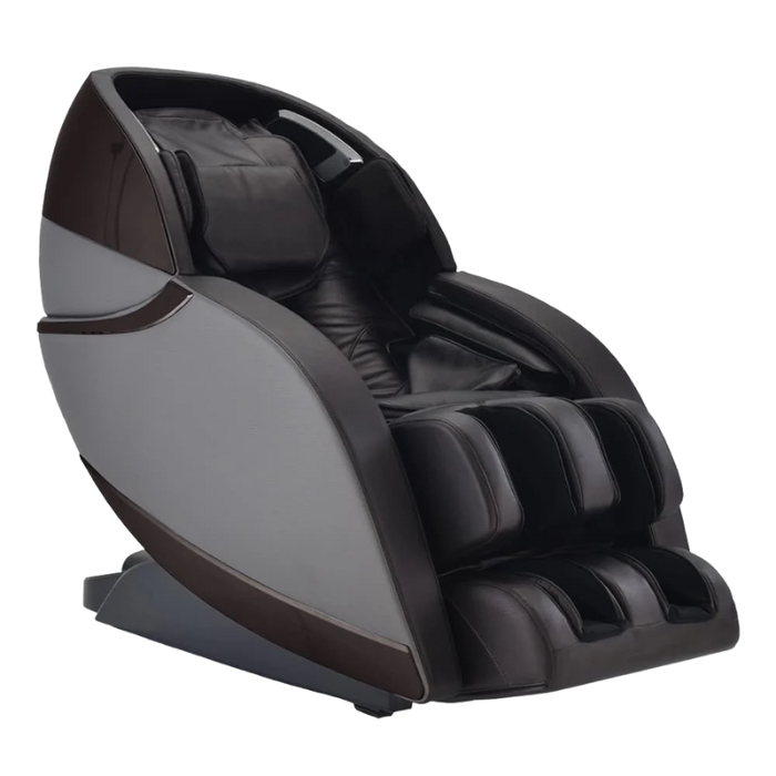 Infinity Evolution 3D/4D massage chair in brown with full-body design.