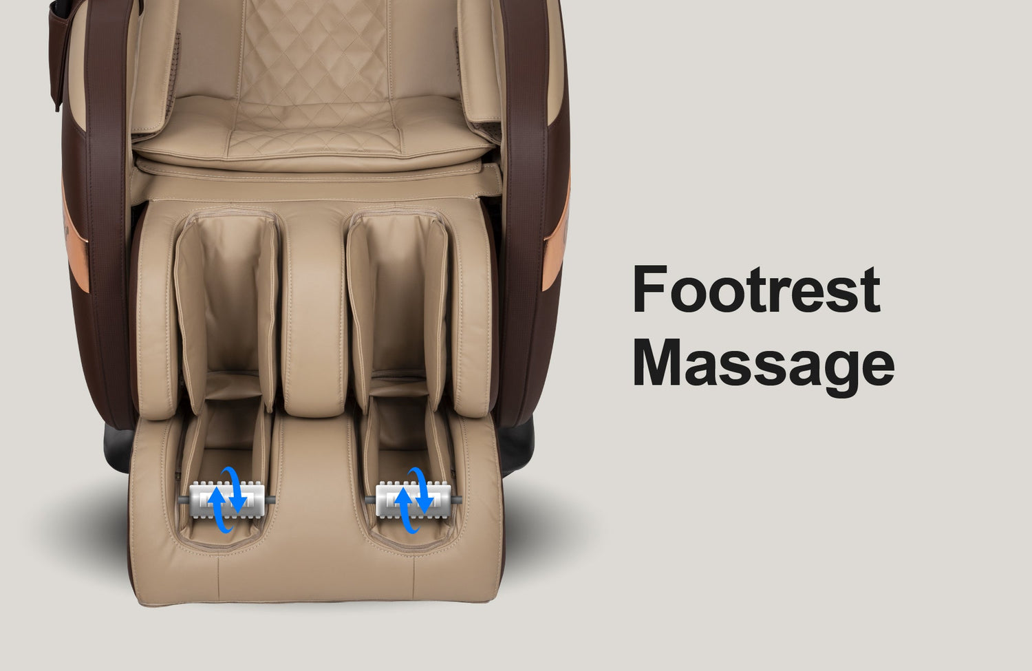 The Osaki Champ features two spinning reflexology rollers and inflating airbags for a deep foot massage, stimulating acupuncture points and providing stability with its ankle grip function.