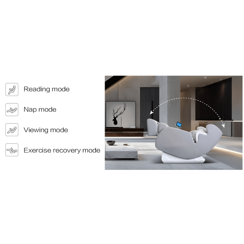 Chanenn C50 Struggler massage chair zero gravity recline with multiple positions for reading, rest, viewing, and recovery.