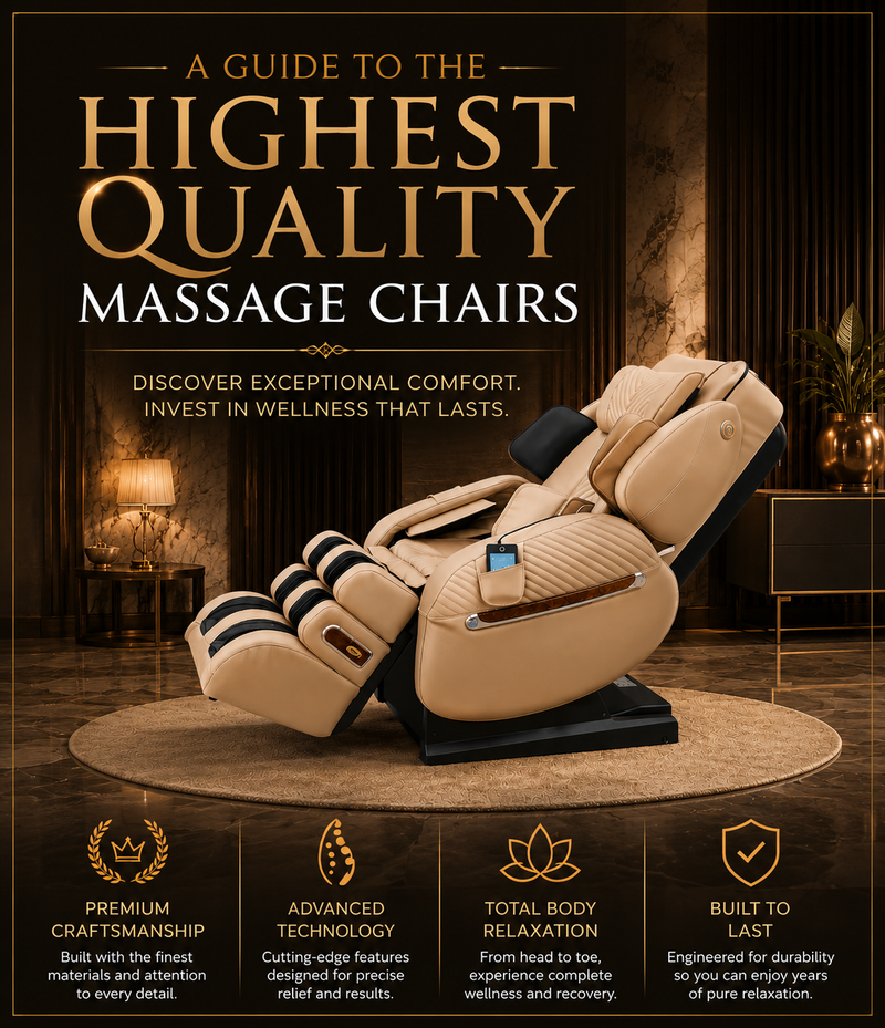 Learn about the Highest Quality Massage Chairs and why they stand out from the rest.