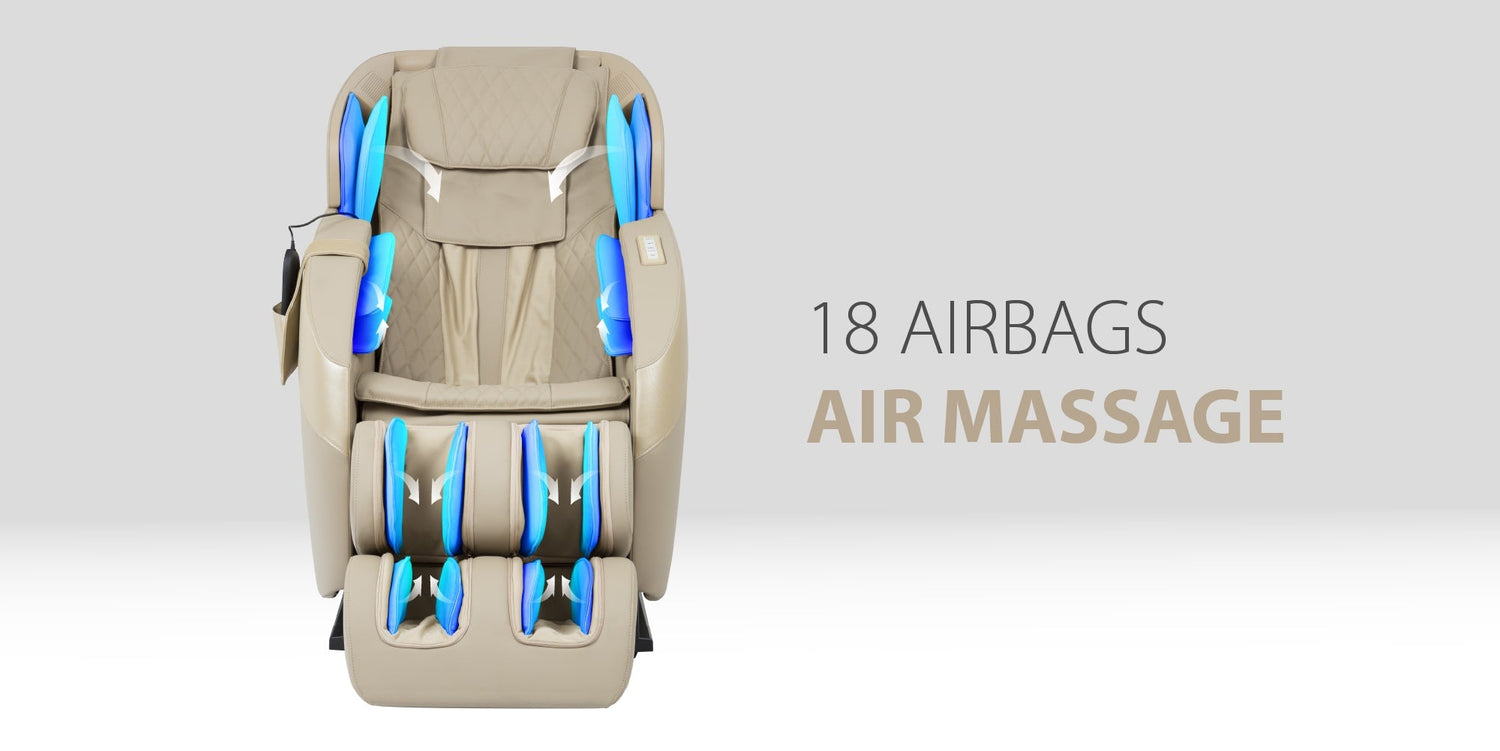The Ador AD-Infinix Massage Chair has 18 airbags spread throughout the chair that provides optimal soothing relief to users.