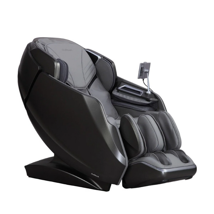 AmaMedic AI Revive 4D Massage Chair in black with a sleek design and advanced massage features.