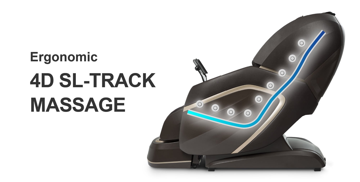 The Amamedic Hilux 4D Massage Chair combines both the S and the L track technology for an extraordinary massage experience.  