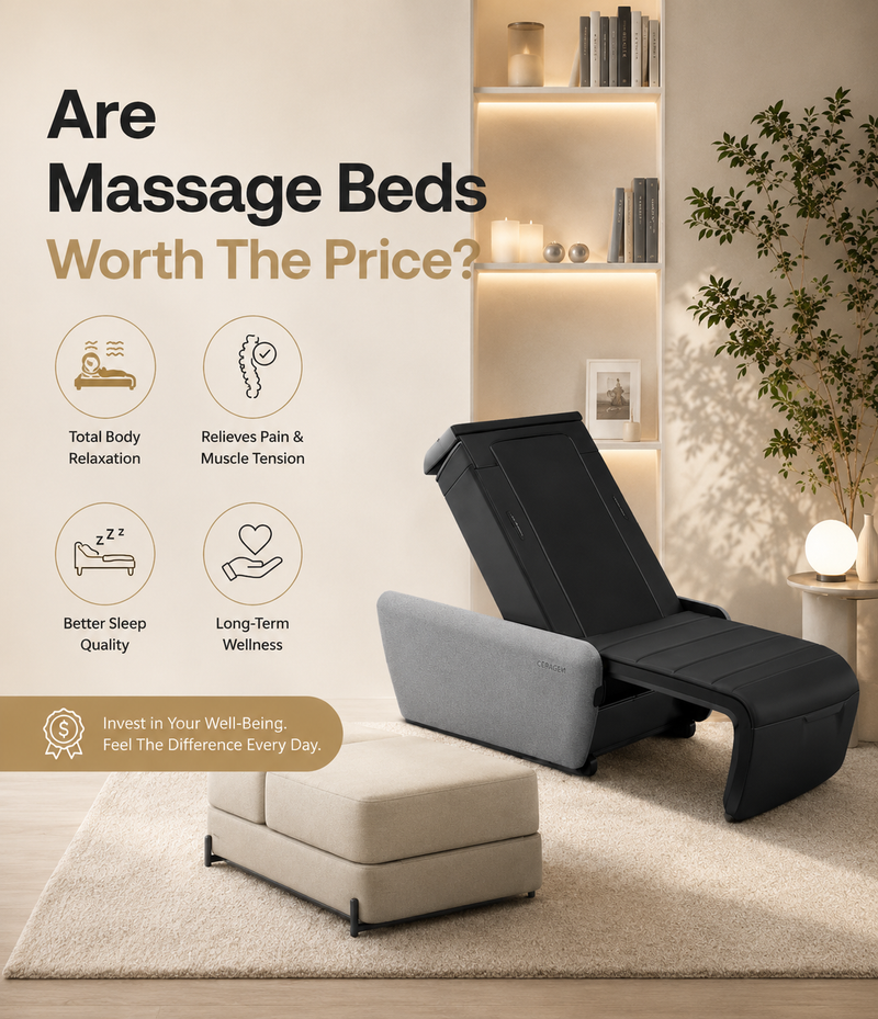 Are massage beds worth the price? Learn how Ceragem’s V9, S4, and V7 massage beds deliver advanced thermal therapy, spinal support, and everyday wellness benefits at home.