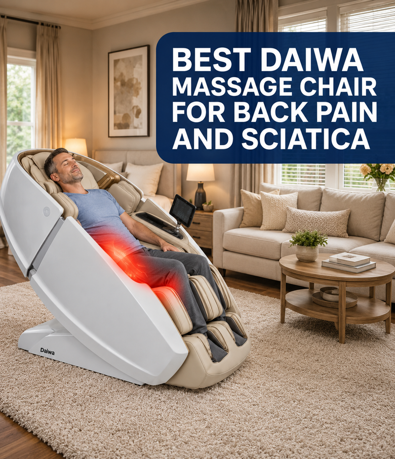 Best Daiwa massage chairs for back pain and sciatica, featuring deep tissue massage, full-body therapy, lumbar support, and advanced recovery programs for lasting pain relief and relaxation.