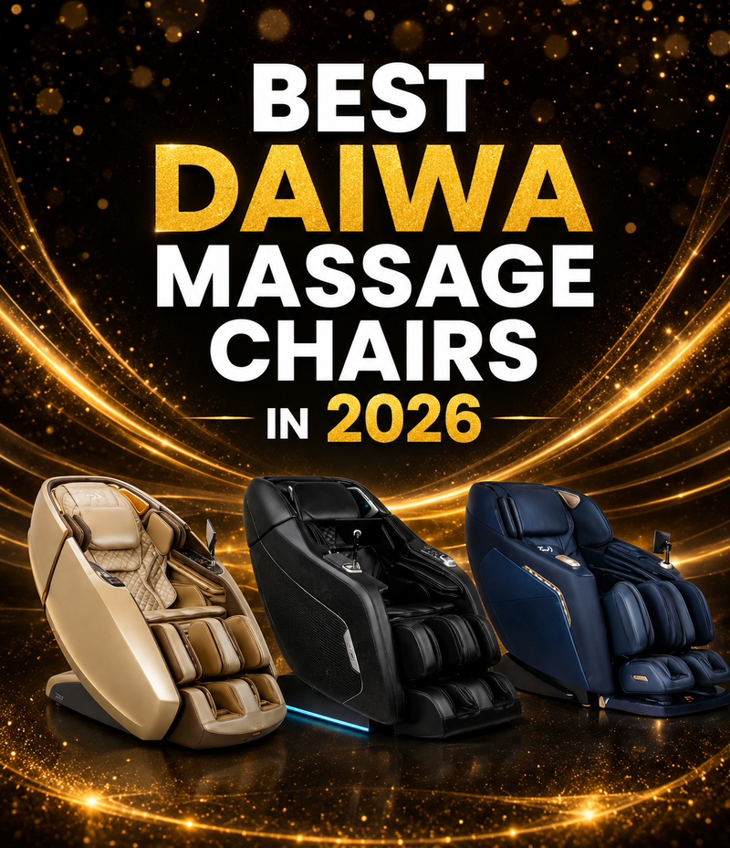 Best Daiwa massage chairs in 2026 featuring three luxury Daiwa massage chair models with premium wellness technology.