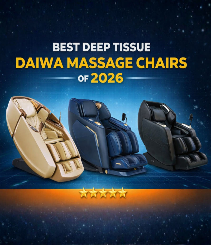 Best deep tissue Daiwa massage chairs of 2026 featuring three luxury Daiwa massage chair models.
