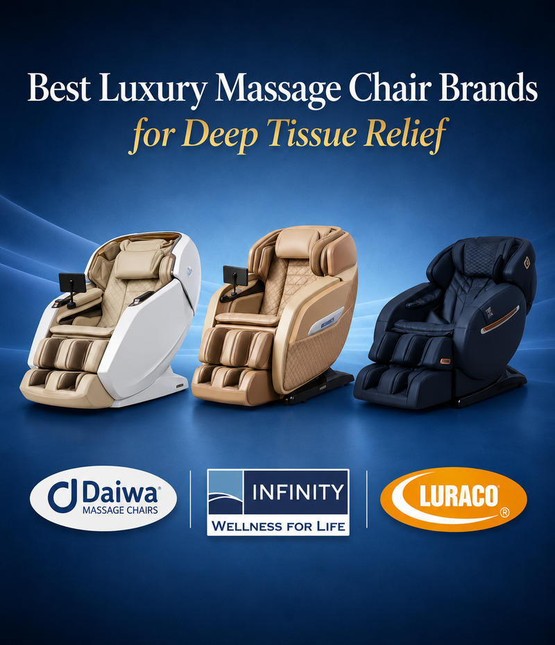 Best luxury massage chair brands for deep tissue massage, featuring advanced massage technology, full-body pain relief, premium comfort, and high-end home wellness solutions.
