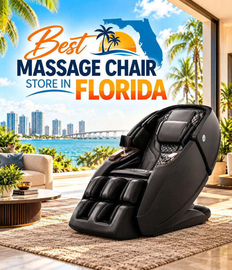 Visit a massage chair showroom in Florida at The Modern Back in Sarasota. Test premium massage chairs and find the right fit for your home.