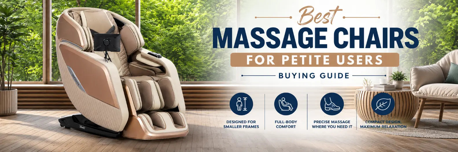 Best massage chairs for petite users buying guide featuring a premium massage chair designed for smaller body frames and personalized comfort.