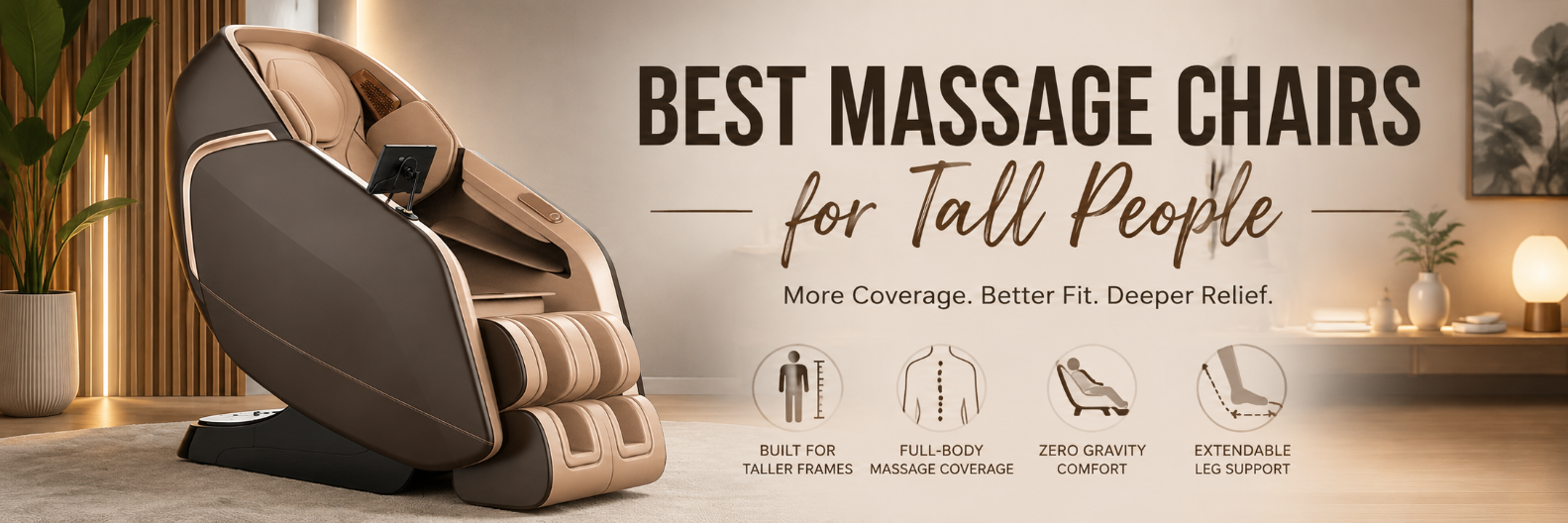 Big & Tall massage chairs are designed with Convenience, and Versatility to give well-fitted massages for the whole family. 