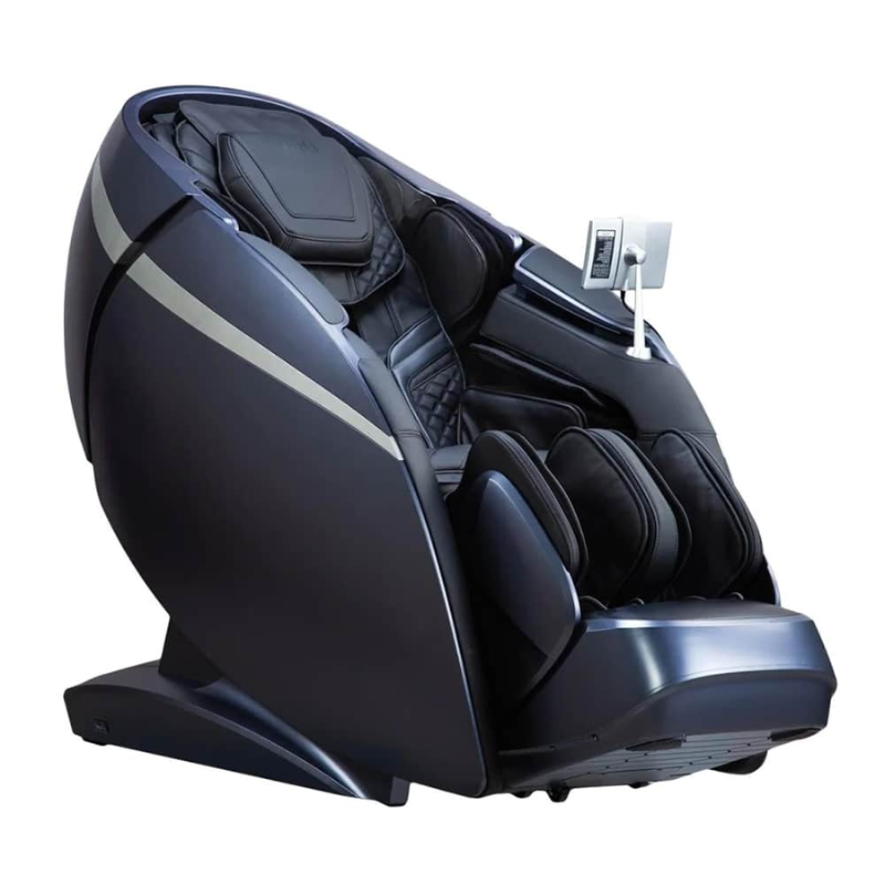 The Osaki DuoMax 4D Massage Chair comes with several high-end features including 8 rollers that travel on a dual track, deep calf kneading, and negative air ionization.