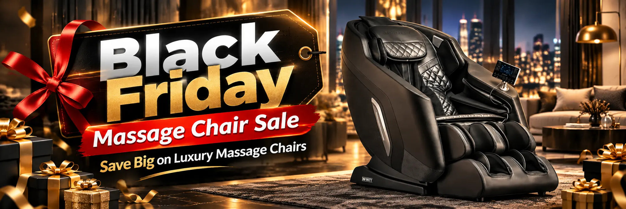 See our Black Friday massage chair deals on top-rated models. Find premium features, relaxing massage programs, and holiday savings.