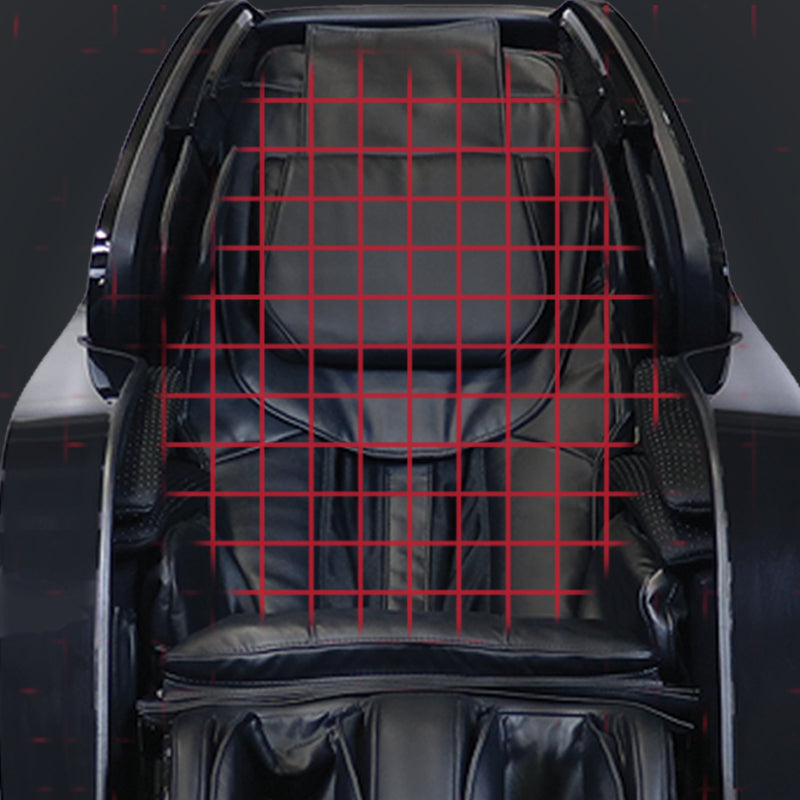 Kyota Yosei M868 massage chair TrueFit™ body scanning technology in use.