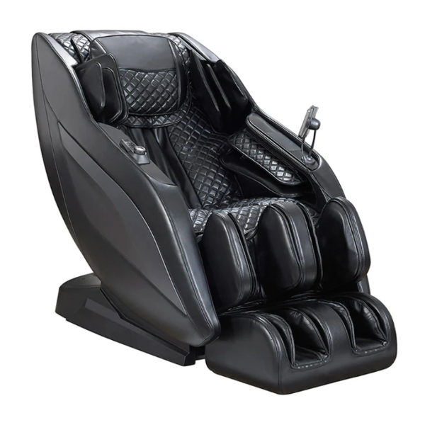 COREnine C650 black big & tall massage chair full view.