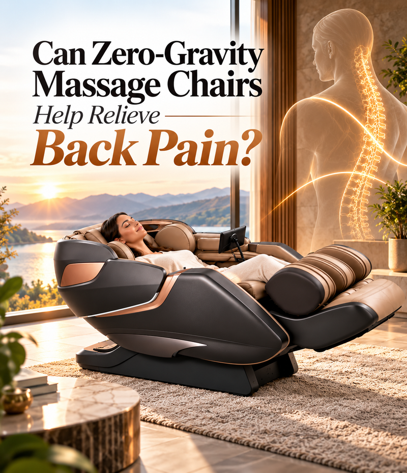 Zero gravity massage chairs for back pain position the body in a way to help promote relaxation and comfort by releasing pressure from the spine.