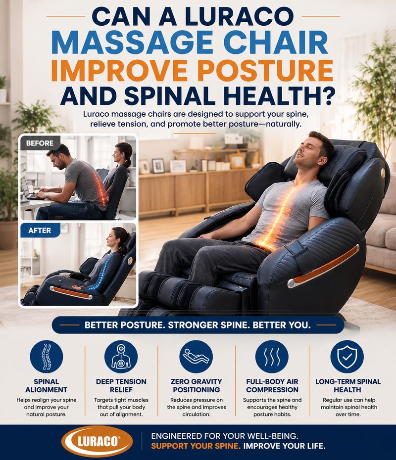 Find out how a Luraco Massage Chair can Improve Posture and Spinal Health.