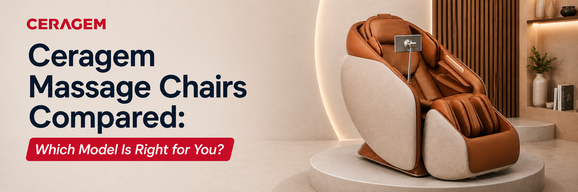 Comparison of Ceragem massage chairs featuring the Ceragem Pause M10, Pause M6, and Pause M4 for home wellness and relaxation.