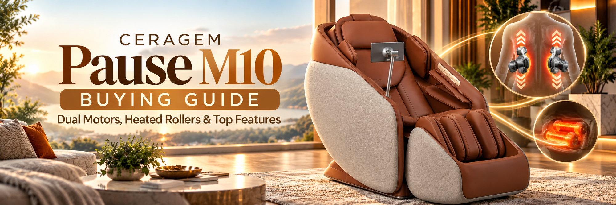 Our Ceragem Pause M10 Massage Chair guide explains its massage technology, heated rollers, comfort, and premium features.