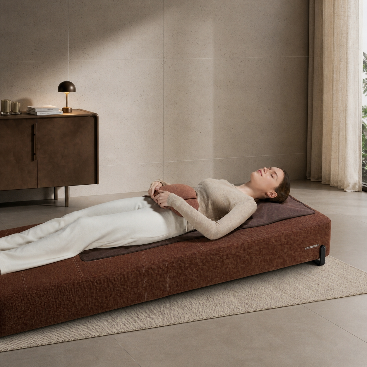 Ceragem S4 massage chair delivering targeted spinal relief and abdominal care.