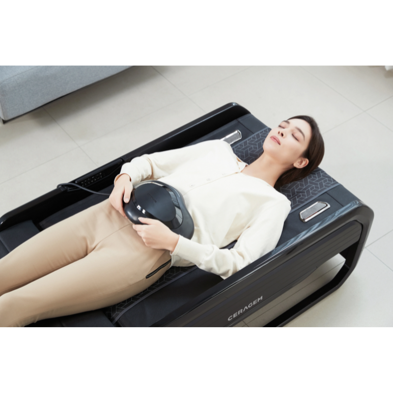 The FDA-cleared Ceragem V6 validates its medical claims by effectively relieving minor muscle and joint pain, reducing stiffness, promoting muscle relaxation, and enhancing local circulation to support overall physical health.