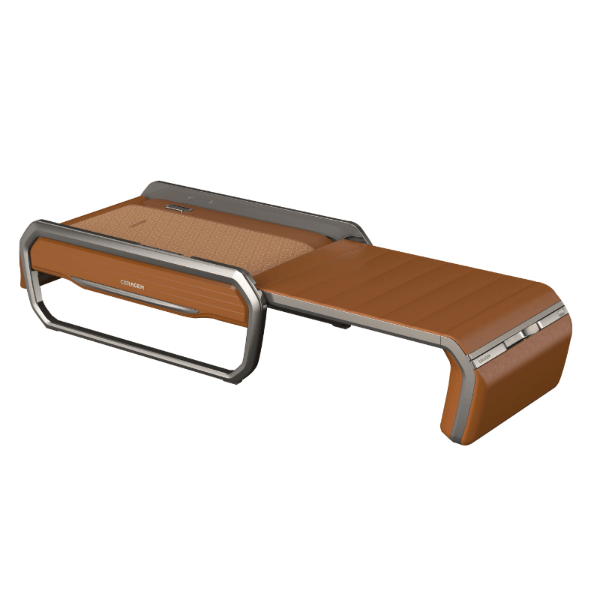 Ceragem V6 Massage Bed in Camel Brown on sale now. 