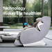 Grey Chanenn C50Pro Struggler massage chair shown from the side in a modern living room setting.