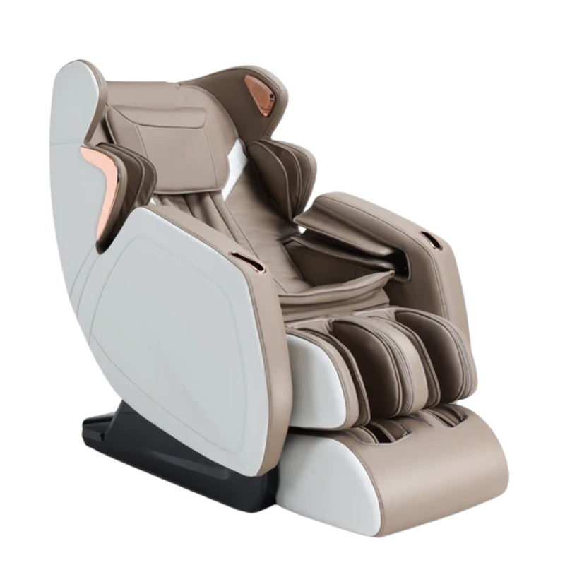 Grey Chanenn C50Pro Struggler massage chair shown at an angle, featuring a modern design with extended leg rest and full-body cushioning.